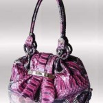 Pyrple python leather handbag