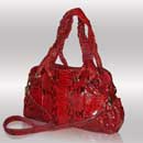 Red python handbag