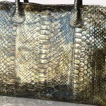  Antique Gold Color: python leather