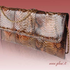 Python clutch for evening dress