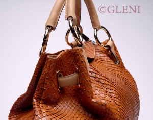 Anaconda leather handbag